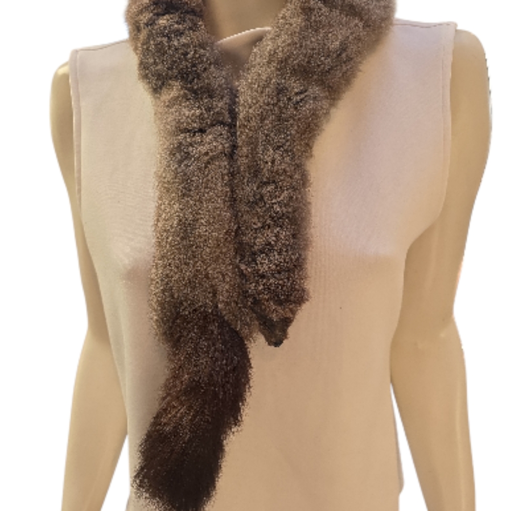 Vibtage Silver Fox Fur Stole/Wrap - Picture 1 of 3